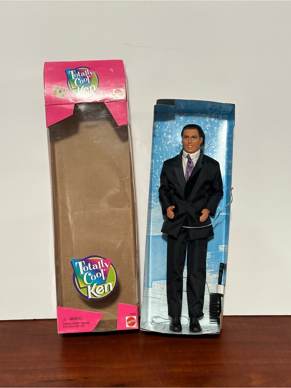 Mattel Totally Cool Ken Doll with Black Suit with Purple Tie